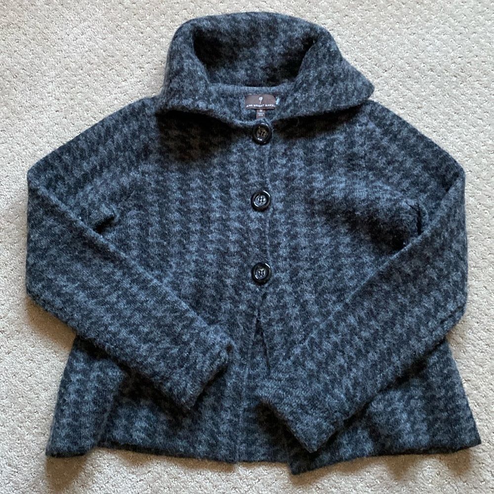 Fenn Wright Manson Wool Blend Houndstooth Jacket Size Medium